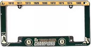 Oakland Athletics A's 9X Time Champions Metal License Plate Frame Chrome Tag... - Picture 1 of 1