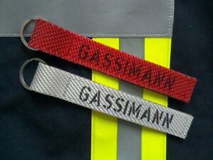 Schlüsselanhänger "GASSIMANN" aus Feuerwehrschlauch, Geschenk Hundefreund, Hund