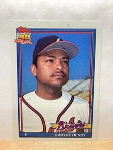 Topps 1991 Baseball Card: Dwayne Henry, Atlanta Braves - Card #567 - Picture 1 of 2