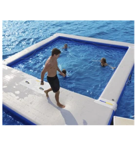 Piscina gonfiabile portatile 13x10 piedi con rete piscina yacht per mare mare mare - Foto 1 di 6