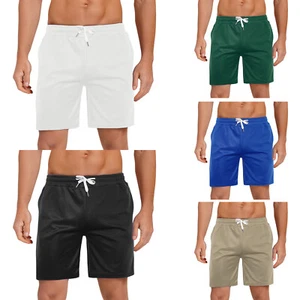 Men Quick-Drying Sports Shorts Drawstring Workout Fitness Running Jogging Pants  - Picture 1 of 34