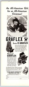 1933 Print Ad Folmer Graflex Rochester NY Series D Camera Christmas Snowball - Picture 1 of 1