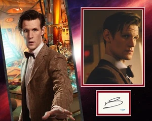 MATT SMITH SIGNED DR WHO PHOTO MOUNT ALSO ACOA - Picture 1 of 1