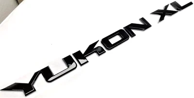 1PC BLACK NEW YUKON XL REPLACEMENT FOR GMC REAR TAILGATE TRUNK BADGE EMBLEM - Image 1 of 2