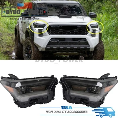 FULL LED Headlight Assembly Driver & Passenger For 2024-2025 Toyota Tacoma TRD - Image 1 of 4