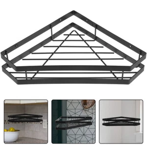 1PC Wall-mounted Storage Rack Simple Style Metal Seasoning Rack Kitchen Shelf - Picture 1 of 12