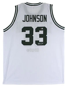 Michigan State Magic Johnson Authentic Signed White Jersey BAS Witnessed - Picture 1 of 4