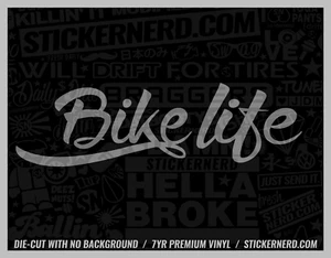 Bike Life Sticker - Vinyl Decals - Car Sport Window Decal - Motorcycle Stickers - Picture 1 of 7