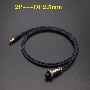 Power Supply Cable 1.5M GX16 2Pin to 5.5x2.1mm 2.5mm DC for HI-FI Linear PSU LPS - Picture 1 of 9