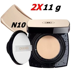 2X N°10 Chanel Les Beiges Healthy Glow Gel Touch Foundation SPF25 PA+++ 11g.+TRA - Picture 1 of 11