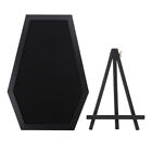 Black Convenient Spooky Letter Board Tabletop Letter Board Coffin Shape Board