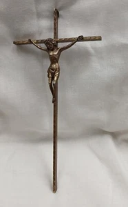 Wandkreuz - Kruzifix 50er Jahre - Christuskreuz - Metall - Höhe 30 cm - B78 - Bild 1 von 6