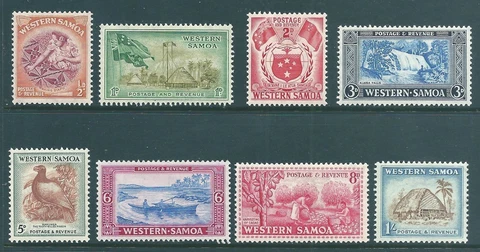 WESTERN SAMOA 1952 mint short set to 1 Cover