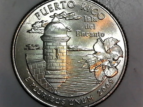 2009-D Puerto Rico  US Territory Washington Quarter  Removed from US Mint Bags Cover