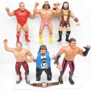 Lote de 6 figuras de acción LJN de colección de superestrellas de lucha libre WWF de los años 80 para personalizadas - Imagen 1 de 19