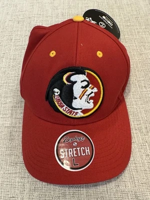 Florida State Seminoles Hat Zephyr Stretch Fit Cap Size L NCAA FSV Garnet Gold  - Image 1 of 4
