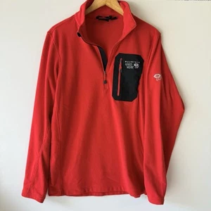 Marmot Polartec Waffel 1/4 Zip Pullover Fleecepullover Herren Größe Large rot - Bild 1 von 8