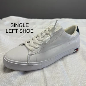 AMPUTEE SINGLE LEFT Tommy Hilfiger Mens 8 1/2 Brecon White Leather Shoe Sneaker - Picture 1 of 6