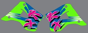 Graphic Kit 1994-1998 Kawasaki KX125 250 KX250 125 Old Decals Shroud - Picture 1 of 1
