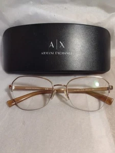 DAMEN GOLD Metall Brillengestell & Etui ARMANI EXCHANGE AX 1045 6103 53[]18 140 - Bild 1 von 13