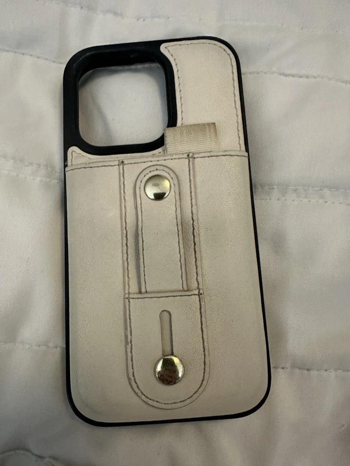 iPhone 14 Pro Case with Loop & Small Wallet for Women iPhone 14 Pro White - Image 1 of 1