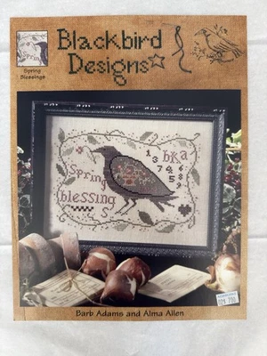 Blackbird Designs SPRING BLESSINGS Cross Stitch Pattern -Barb Adams & Alma Allen - Image 1 of 4