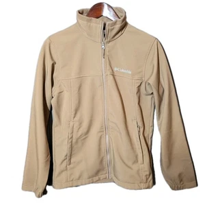 Columbia Sportswear Softshell Jacket XS Tan Zip-Up Made in India - Picture 1 of 17