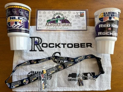 2007 World Series Cup, Lanyard, Pin, NLCS Cup, Rockies Towel and 1998 All Star. - Image 1 of 4