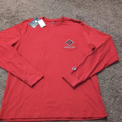 Champion Indiana University Hoosiers Long Sleeve Shirt Woman Size Large - Image 1 of 4