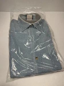 Camicia LOONEY TUNES con bottoni marziana media ricamata blu denim chambray vintage - Foto 1 di 6