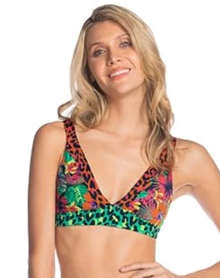 Top de bikini triángulo reversible Pura Wild Rocket Maaji L69618 talla XL Foto 1 de 4