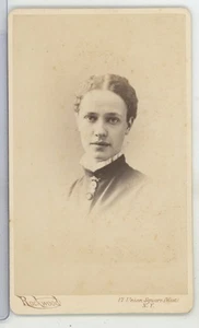 Frau Halsband Pin Rockwood New York CDV Carte De Visite um 1865 - Bild 1 von 2