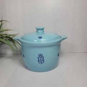 Vintage Cameron/Cronin Keramik Holländisch Blau Tulpe Bohnentopf Kasserolle - Bild 1 von 6