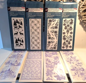 40 Bogen Bögen GEL-KLEBETRANSFERS & METALLIC ... - IDEEN MIT HERZ-WEIHNACHTEN- - Bild 1 von 6