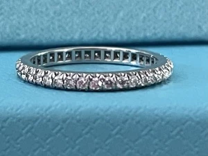 Tiffany & Co Diamond Soleste Full Eternity Pt 950 Ring Band Size 4 - Picture 1 of 5
