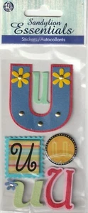 Sandylion Essentials Vintage Monogram "U" 3D stickers 19979 FAST FREE ship! WOW! - Picture 1 of 1