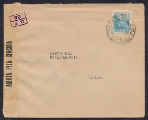 Brazil Rio de Janeiro Censor Examined Cover to USA 1944 Latin America Postage - Picture 1 of 2