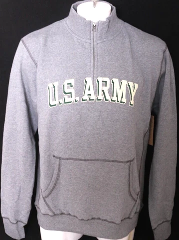 NEW US Army Black Knights Blue 84 Gray LS 1/4 Zip Pullover Sweatshirt Mens L Cover