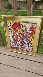 Vtg 1990s Expressionist Abstract Painting Fradogo Francisco Doménech González - Picture 1 of 8