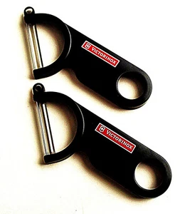 VICTORINOX Swiss Peeler All-Purpose Peeler with Bud Remove Black 2 Pcs - Picture 1 of 1