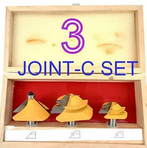 3 Stck. 1/2 Zoll SH 1 Zoll Tiefenfase, 45° Gehrung, kleines 45° Gehrungsgelenk-C Router Bit Set - Bild 1 von 12
