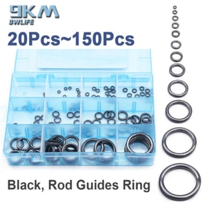 9KM Rod Ceramic Guides Ring Fishing Rod Guide Repair Kit Top Tip Stainless Steel - Imagen 1 de 11