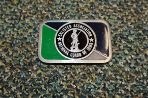 Vintage Enlisted Association National Guard of Iowa Belt Buckle by Hit Line - Picture 1 of 14