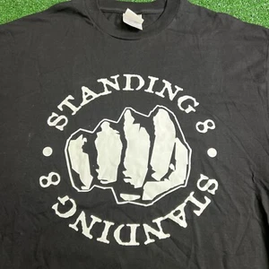 Standing 8 Evolve Or Dissolve Hardcore Rock Black T-Shirt Size XL Double Sided - Picture 1 of 8