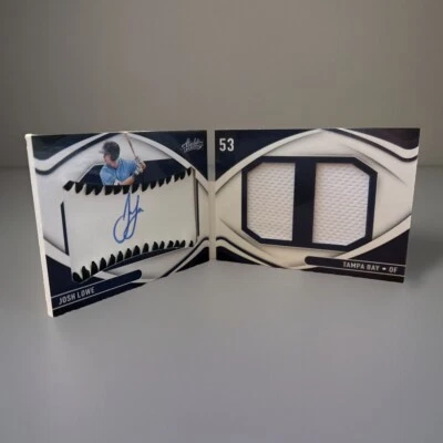2022 Absolute Baseball Rookie Material Booklet Signatures Josh Lowe 09/60 - Image 1 of 4