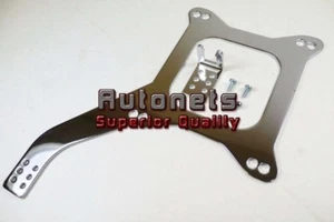Placa de unión de carburador de acero cromado Holley AFB 4150-4160 GM 4BBL caña de rata caliente - Imagen 1 de 2
