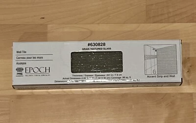 NIB 3" X 12" Epoch Grain Textured Glass Tile 4 Pack 96 Sq Ft 630828 Discontinued - Image 1 of 4