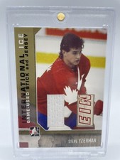 2006 ITG international ice stick and jersey Steve Yzerman gold version 1 0f 10