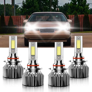 4x 9005 LED Headlight High Low Beam Bright Bulbs For Lincoln Mark VIII 1993-1996 - Bild 1 von 12