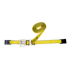 Loadsafe Long-wide Handle Ratchet Tie Down Strap With Flat Hook End 2" x 27' WLL - Picture 1 of 5